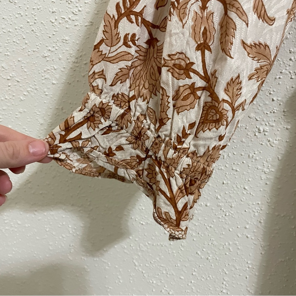 Cleobella Victoria Mini Dress NWT V Neck Tan Wrap Dress - Picture 6 of 15
